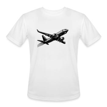 Jet Airplane At Cruising Altitude - Men's Moisture Wicking Performance T-Shirt - white - Front - Jackson (183cm)