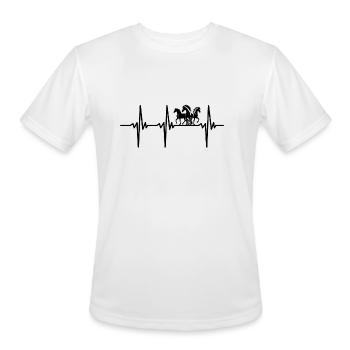 Heartbeat For Proud Equestrian Herd - Men's Moisture Wicking Performance T-Shirt - white - Front - Jackson (183cm)