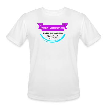Your Limitation Ribbon Glow - Men's Moisture Wicking Performance T-Shirt - white - Front - Jackson (183cm)