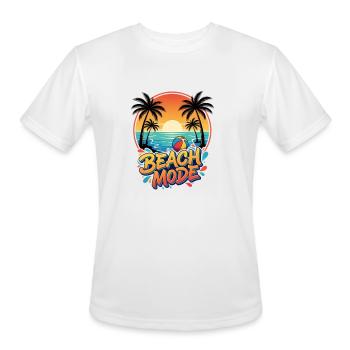 Beach Mode On: Tropical Summer Sunset Island Vibes - Men's Moisture Wicking Performance T-Shirt - white - Front - Jackson (183cm)