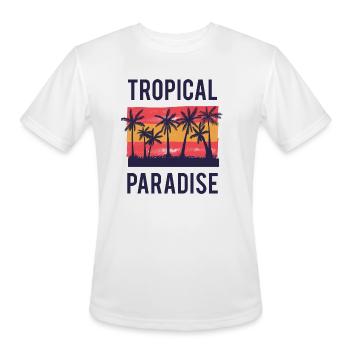 Tropical Paradise - Men's Moisture Wicking Performance T-Shirt - white - Front - Jackson (183cm)