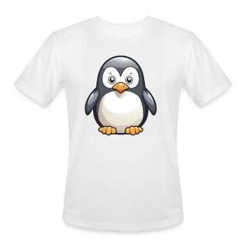 Penguin Paradise - Men's Moisture Wicking Performance T-Shirt - white - Front - Jackson (183cm)