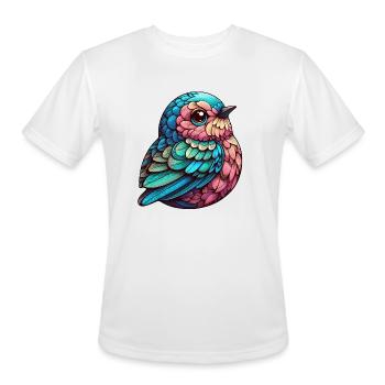 Vibrant Feathered Serenity - Men's Moisture Wicking Performance T-Shirt - white - Front - Jackson (183cm)
