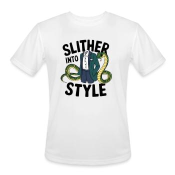 Slithering Snake Style - Men's Moisture Wicking Performance T-Shirt - white - Front - Jackson (183cm)