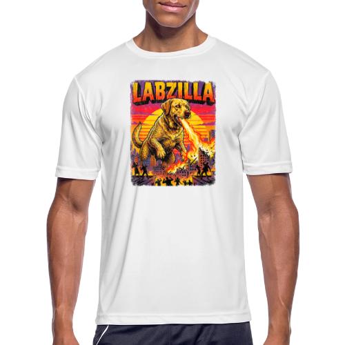 Labzilla Giant Yellow Labrador Monster Tee - Men's Moisture Wicking Performance T-Shirt