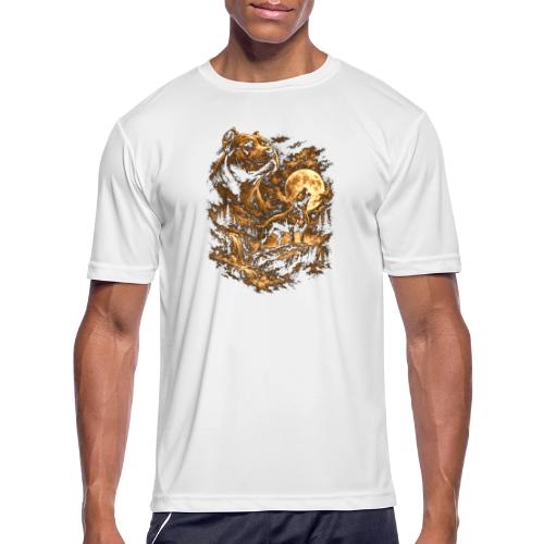 Pit Bull Howling Moon Fantasy Forest Tee - Men's Moisture Wicking Performance T-Shirt