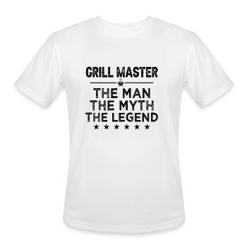 Grillmaster The Man The Myth The Legend Barbeque - Men's Moisture Wicking Performance T-Shirt - white - Front - Jackson (183cm)