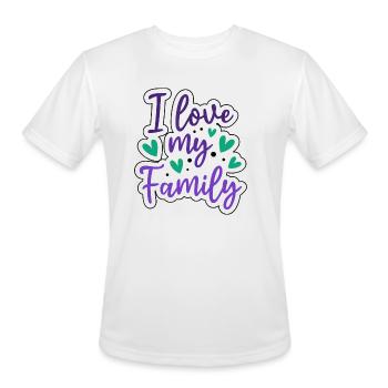 I Love My Family Sayings Reunion Relatives - Men's Moisture Wicking Performance T-Shirt - white - Front - Jackson (183cm)