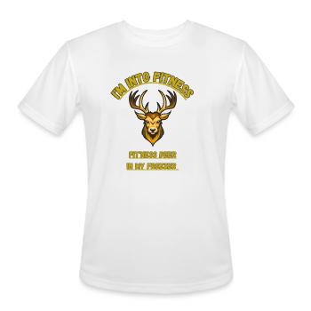 I'm Into Fitness Fitness Deer - Men's Moisture Wicking Performance T-Shirt - white - Front - Jackson (183cm)