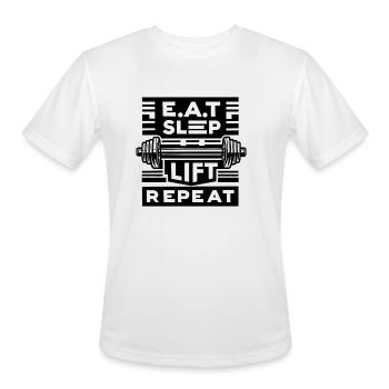 Gym Mantra Bold - Men's Moisture Wicking Performance T-Shirt - white - Front - Jackson (183cm)