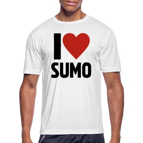 I Love Sumo – Bold Minimalist Sumo Wrestling Fan - Men's Moisture Wicking Performance T-Shirt
