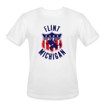 Flint Soap Box Derby - Men's Moisture Wicking Performance T-Shirt - white - Front - Jackson (183cm)