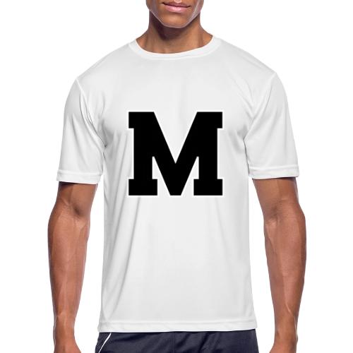 Varsity Letter M Collegiate Alphabet Art - Men's Moisture Wicking Performance T-Shirt