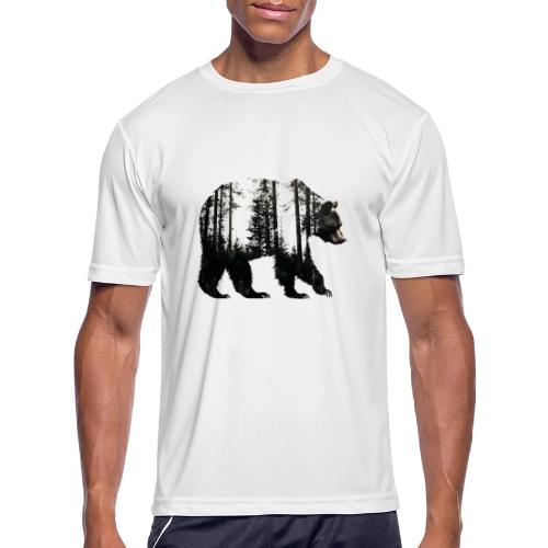 Evergreen Bear Silhouette - Men's Moisture Wicking Performance T-Shirt