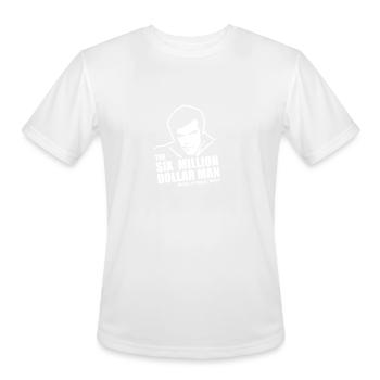 Six Million Dollar Man merch - Men's Moisture Wicking Performance T-Shirt - white - Front - Jackson (183cm)