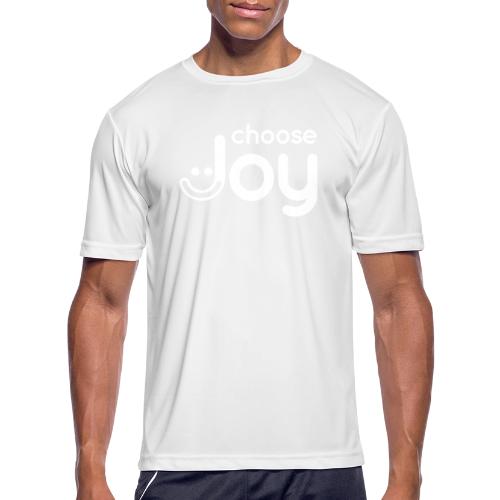 Choose Joy in White (compact) - Men's Moisture Wicking Performance T-Shirt