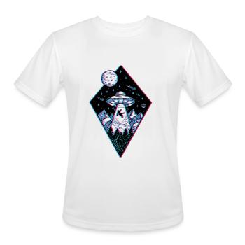 UFO abduction - Men's Moisture Wicking Performance T-Shirt - white - Front - Jackson (183cm)