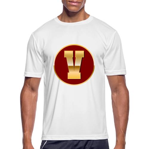 Letter V – Capital Varsity Alphabet Monogram - Men's Moisture Wicking Performance T-Shirt