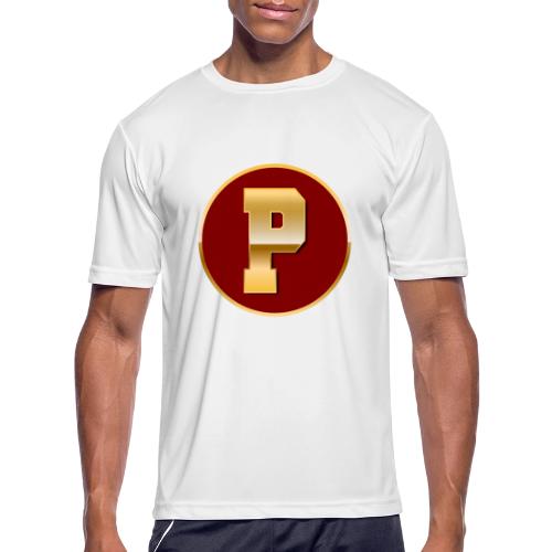 Letter P – Capital Varsity Alphabet Monogram - Men's Moisture Wicking Performance T-Shirt