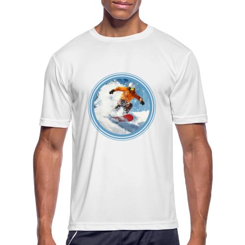 Snowboarding Edge - Men's Moisture Wicking Performance T-Shirt