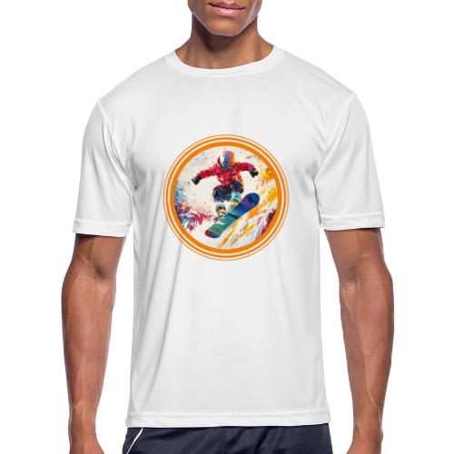 Snowboarding Horizon - Men's Moisture Wicking Performance T-Shirt