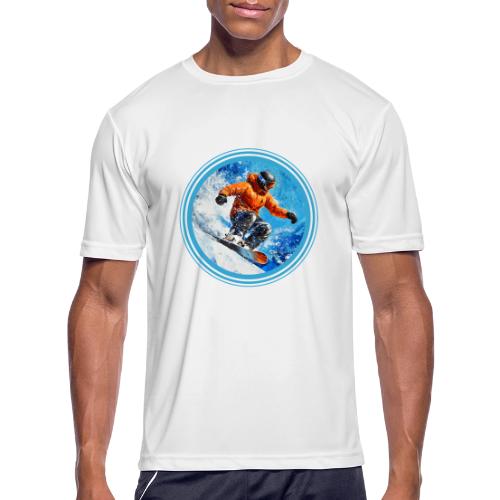 Snowboarding Motion - Men's Moisture Wicking Performance T-Shirt