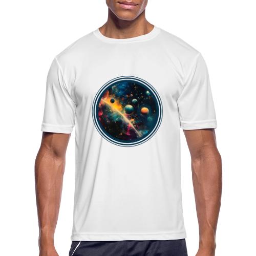 Painted Planetscape - Men's Moisture Wicking Performance T-Shirt