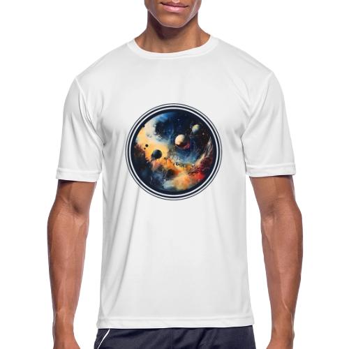 Chaotic Color Planets - Men's Moisture Wicking Performance T-Shirt