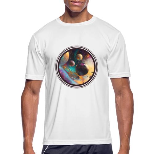 Planets in the Abstract - Men's Moisture Wicking Performance T-Shirt