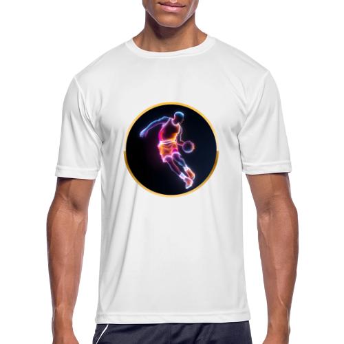 Neon Basketball Player - Men's Moisture Wicking Performance T-Shirt