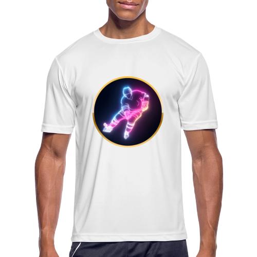 Hockey: Neon Ice Striker - Men's Moisture Wicking Performance T-Shirt