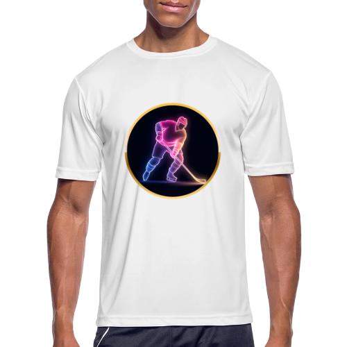 Hockey: Neon Ice Rush - Men's Moisture Wicking Performance T-Shirt