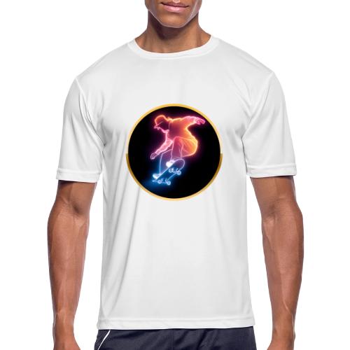 Skateboarding: Golden Trick Rider - Men's Moisture Wicking Performance T-Shirt