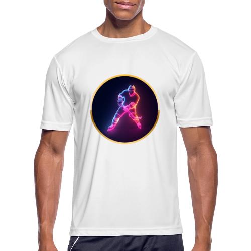Hockey: Neon Ice Strike - Men's Moisture Wicking Performance T-Shirt
