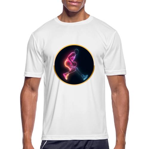 Basketball: Golden Court Glow - Men's Moisture Wicking Performance T-Shirt