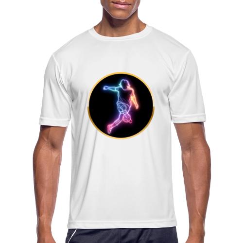 Soccer: Neon Goal Fusion - Men's Moisture Wicking Performance T-Shirt
