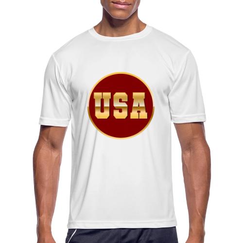Golden USA Seal - Men's Moisture Wicking Performance T-Shirt