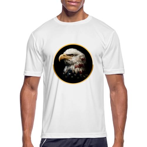America: Golden Freedom Crest - Men's Moisture Wicking Performance T-Shirt