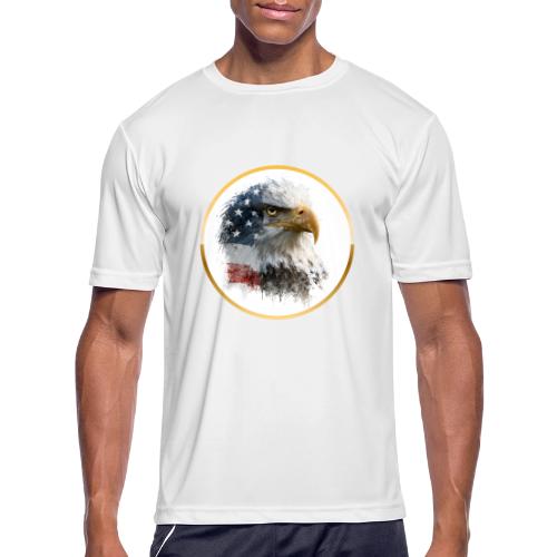 USA: Patriot Wing Emblem - Men's Moisture Wicking Performance T-Shirt