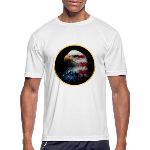 USA: Liberty Emblem - Men's Moisture Wicking Performance T-Shirt