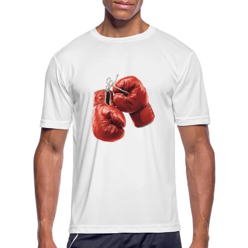 Boxing: Hanging Gloves Icon - Men's Moisture Wicking Performance T-Shirt