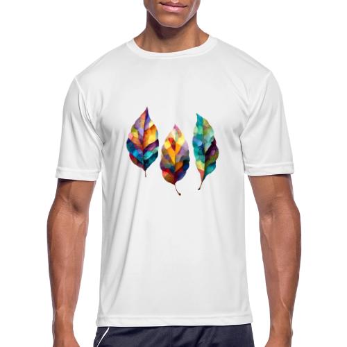 Art: Colorful Leaf Harmony - Men's Moisture Wicking Performance T-Shirt