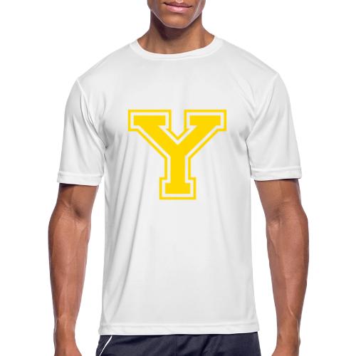 Letter Y – Capital Athletic Alphabet Monogram - Men's Moisture Wicking Performance T-Shirt