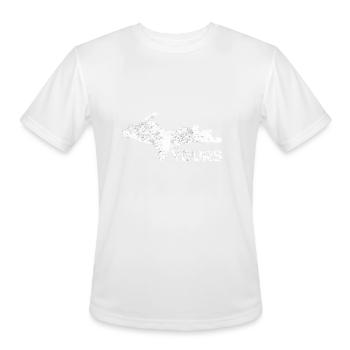 U.P. Yours Upper Peninsula Funny Michigander Michi - Men's Moisture Wicking Performance T-Shirt - white - Front - Jackson (183cm)