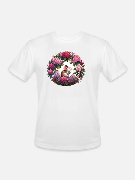 Mouse - Men's Moisture Wicking Performance T-Shirt - white