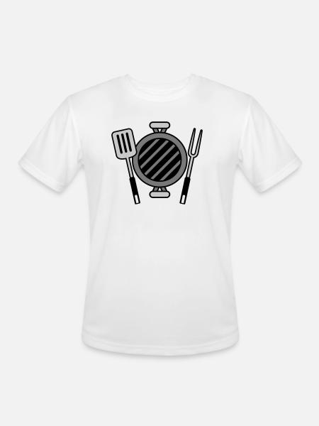 BBQ grill master charcoal - Men's Moisture Wicking Performance T-Shirt - white
