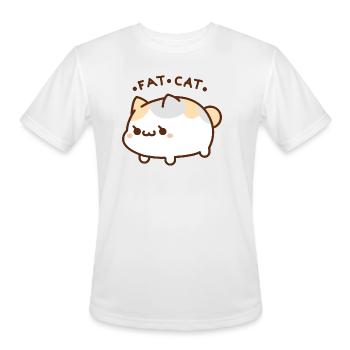 Fat Cat - Men's Moisture Wicking Performance T-Shirt - white - Front - Jackson (183cm)