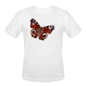 beautiful peacock butterfly - Men's Moisture Wicking Performance T-Shirt - white - Front - Jackson (183cm)
