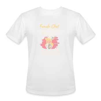 Female Chef Cooking Meals Food Lover - Men's Moisture Wicking Performance T-Shirt - white - Front - Jackson (183cm)