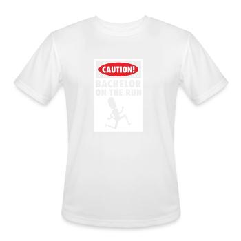 Bachelor Caution Groom Marrying Wedding Day - Men's Moisture Wicking Performance T-Shirt - white - Front - Jackson (183cm)